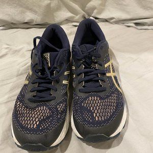 ASICS GEL Kayano 26 Running Shoes Navy Frosted Athletic Sneaker Women's Size 9